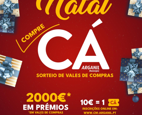 Cartaz Sorteio De Vales De Compras Arganil “este Natal, Compre CÁ“ 2024