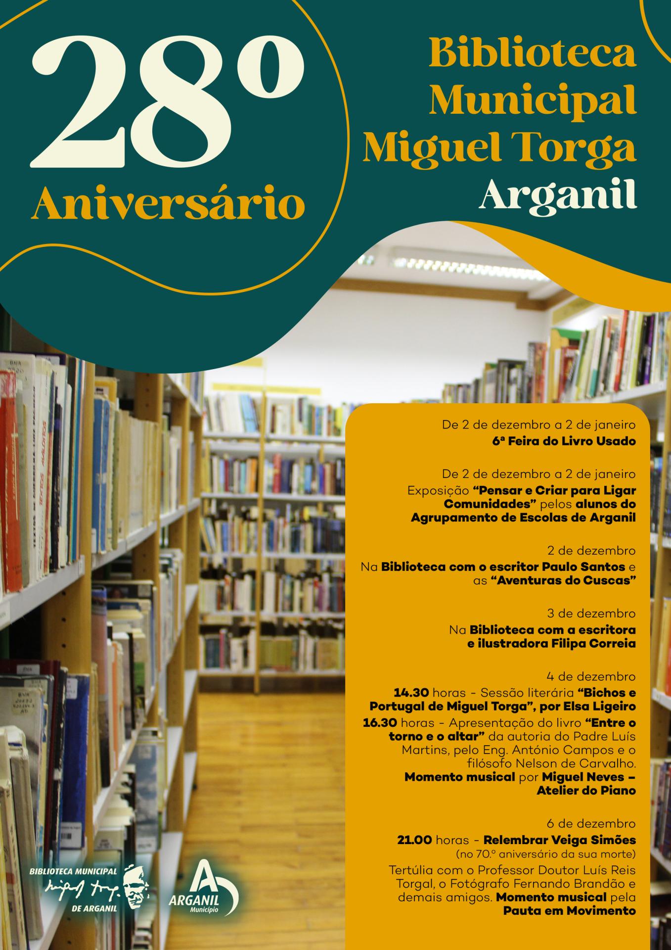 Cartaz 28º Aniversário Da Biblioteca Municipal De Arganil